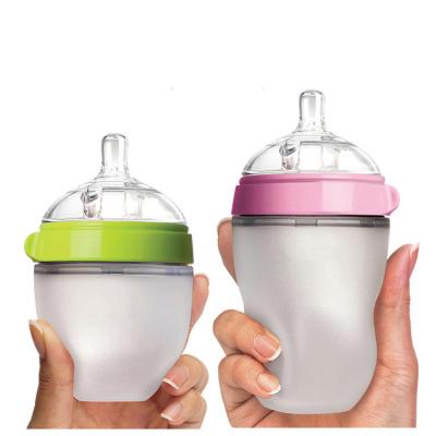 China BPA Free BPA Free Baby Feeding 150ml 250ml Wide Mouth Milk Bottle With Handle for sale