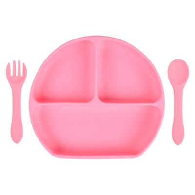 China Children's Restaurant Use Baby Silicone Dish Set Friendly Cartoon Silicone Custom Tableware for sale