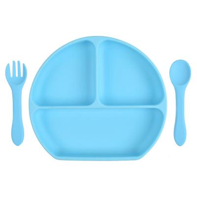 China Sustainable Wholesale Baby Silicon Dish Safety Suction Cup Silicone Plate Unbreakable Material for sale