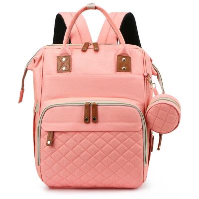 China With Custom Multifunctional USB Diaper Bag With Return Station Baby Changing Portable Bag Prohibited Crib for sale