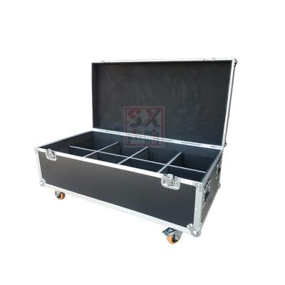 China Plywood + Aluminum + Wheels Par Can Light Flight Case For 8 Led Light Road Case for sale