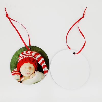 China Double Sides Printing RubySub 2021 Wooden MDF Christmas Ornaments Decoration Supplies Sublimation Christmas Tree Ornaments for sale