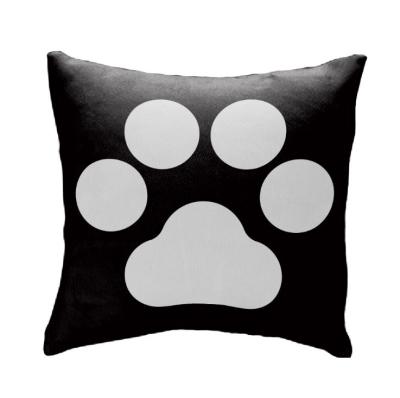 China Paw Pillow Case Sublimation Printable Empty New Viable Short Plush RubySub Pillow Case for sale