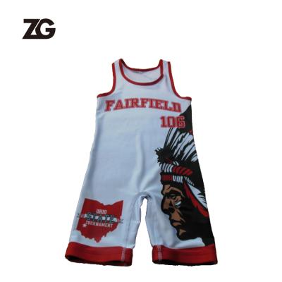 China Custom 100% Polyester Sublimation Printing Weightlifting Vest Low Cut Singlet OEM Custom Wrestling Service for sale