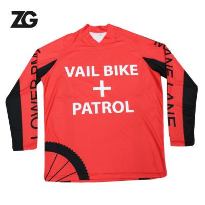 China QUICK DRY Custom Mens Long Sleeves T-Shirt Red Full Sublimation Printing Quick Dry Custom BMX Tank Top for sale