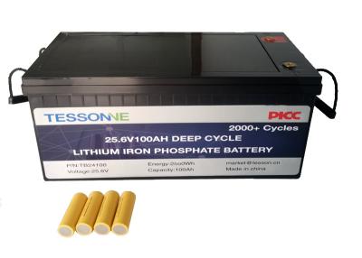 China LiFePo4 24V Li Ion Battery Rechargeable 100Ah IP65 8S1P Tesson for sale