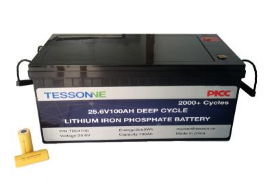 China Solarbatterie-Satz BMS 100Ah 24V Li Ion Battery Rechargeable LiFePO4 zu verkaufen