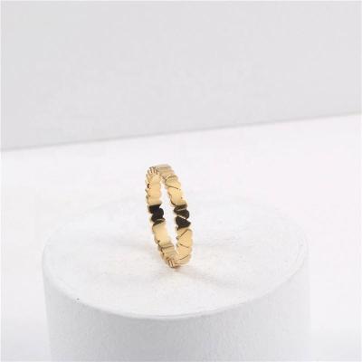 China High Quality Tasty Heart Nickel Free Lead Pave Rings For Women Stainless Steel Jewelry for sale