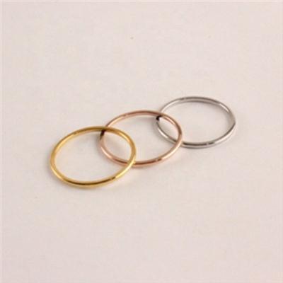 China FASHIONABLE Wholesale Waterproof Jewelry Stainless Steel Rings Tiny Thin Thin Twisted Rope Braided Ring For Girls for sale