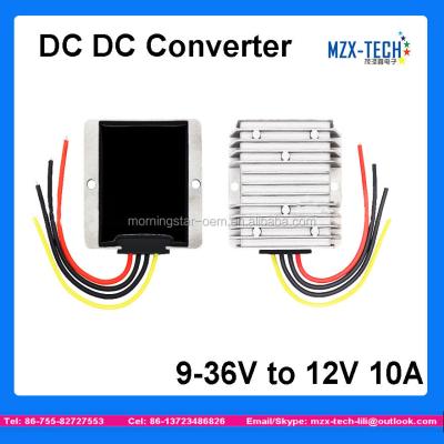 China DC-DC Step Down And Step Up Power Supply 9-36v 9v 12v 24v 36v To 12v 10A 120W Adjustable Voltage Regulator Module For Laptop 74*74*32mm for sale