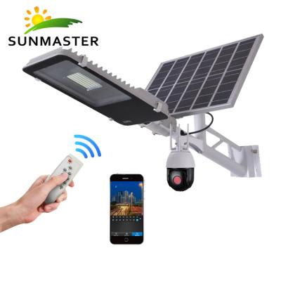 China ROAD 50W 100W 300W 200W 150W WIFI warm white led outdoor solar street lights with camera for sale