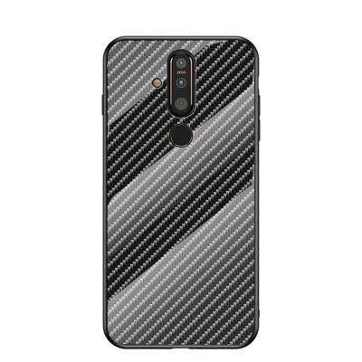 China Shockproof Carbon Fiber Glass Phone Case For Nokia X71 for sale