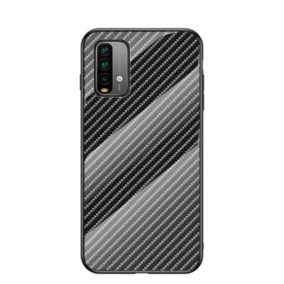 China Anti-drop Carbon Fiber Glass Phone Case For Redmi Note 9 4G for sale