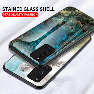 China Anti-drop fashion TPU glossy glass phone case for vivo v19 v17 v17pro mobile case cover for sale