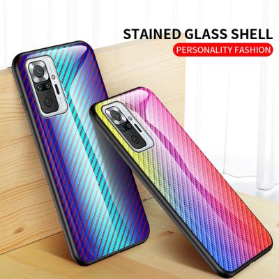 China 2021 Hot-selling Anti-fall Carbon Fiber Pattern Phone Shockproof Waterproof Case For Xiaomi Redmi Note 10 Pro for sale