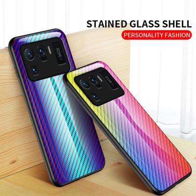 China Anti-fall Carbon Fiber Stripe Flexible TPU Copy Other Mobile Phone Accessories Case For Xiaomi 11 Ultra for sale