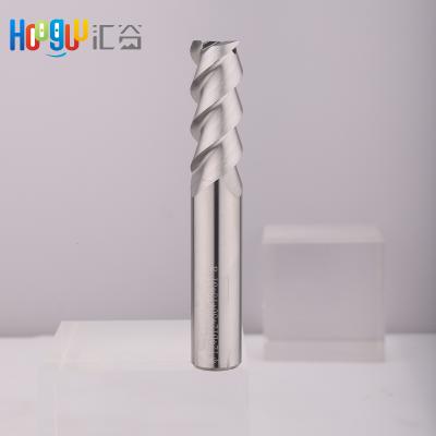 China CNC 3 Flute Cutting HRC50 50mm CNC Router Aluminum Tungsten Copper Processing Steel Milling Cutter for sale