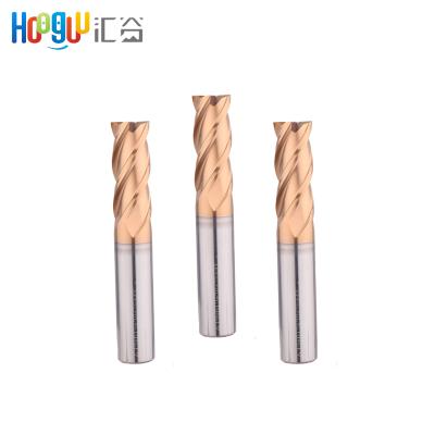 China Hot Sale 4 Flute CNC End Mill HRC55 With 50mm CNC Metal Carbide Alloy Milling Cutter For Tungsten Steel End Mill for sale