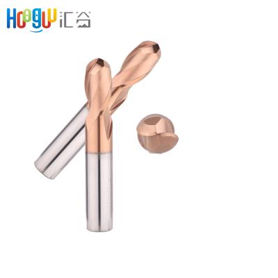 China CNC End Mill with 60mm HRC55 2 CNC Flutes Tungsten Steel Mill Cutter Carbide Router Bits Ball Nose End Mills for sale