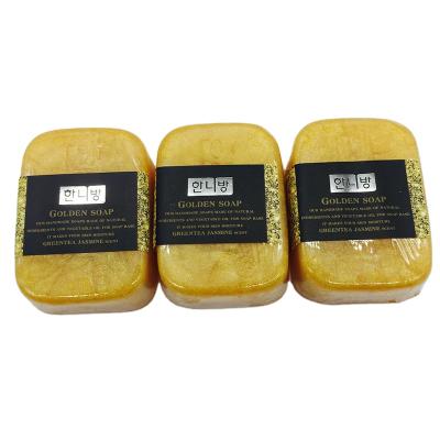 China 24K Gold Basic Cleansing Skin Whitening Face Soap For Black Skin Essential Oils Organic Handmade Soap for sale