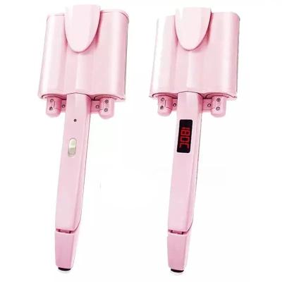 China LCD Display or Button for 3 Barrel Hair Crimper PTC Triple Wand Egg Roll Hair Iron Curling Option Professional Salon for sale