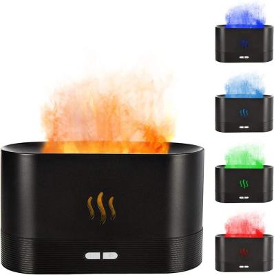 China Household Ultrasonic Simulation Flame Aroma Air Humidifier 180ml Cool Mist Diffusor Essential Oil Aroma Diffuser for sale