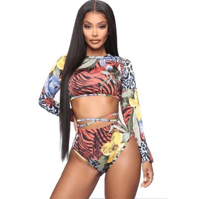 China Factory Wholesale New Arrivals JSN003 Anti-UV Sheath Long 2 Piece Set Swimsuit Swimwear For Women Bikini Swimwear 2021 for sale