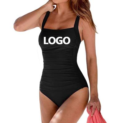 China JSN928 Factory Breathable Breathable OEM Push Up Swimsuit Plus Size Beach Ruched Monokini Wear Belly Control Swimwear Women One Piece Swimwear for sale