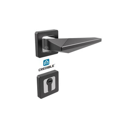 China Modern Home/Apartment Internal Lever Door Handle Lock Full Set Hotel/Villa And So On With Rosette Door For Interior And Exterior Good Quality for sale