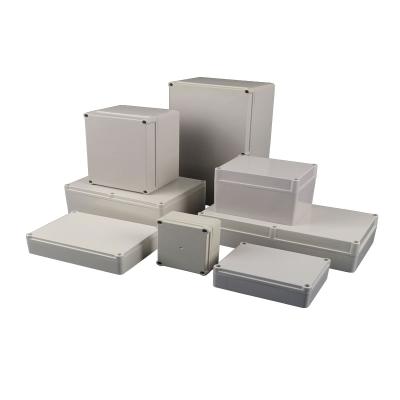 China Industry 50 Different Sizes ABS Plastic Plastic Junction Box IP65 Shell Universal Electrical Project Enclosure Waterproof Dustproof Gray for sale