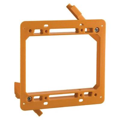 China PVC Wall Switch Outlet Box Strip SC200RR 2-Gang Dual Fire Bracket Drywall Wall Plate Rated Low Voltage Universal Bracket for sale