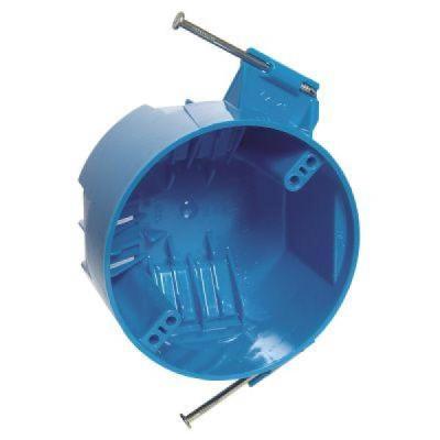 China B520A 1-Gang Fire Cu Rated 20.0 Ceiling Box In Wall Blue Bulk PVC Fan Round PVC Electrical Switch Outlet Box With Captive Nails for sale