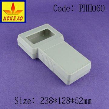 China Electronic Hinged Handheld Plastic Box PHH060 Electronic Hand Held ABS Plastic Fence Wire Box With Size 238X128X52mm for sale