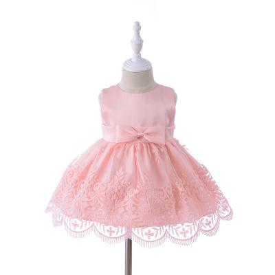 China Newest Design 0-24M Boutique Newborn Baby Birthday Wedding Baby Paty Dress Anti-static Hot Sale Bows Christmas for sale