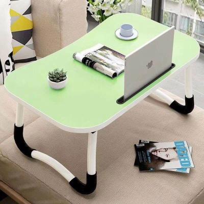 China MDF Folding Folding Laptop Table Foldable Portable Wooden Computer Desk On Bed for sale