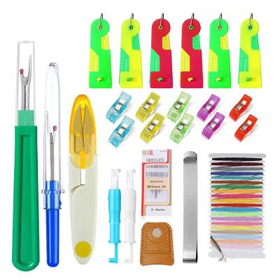 China 19pcs Sewing Sewing Tool Kit Automatic Sewing Needle Threader Hand Sewing Ripper Sewing Staples for DIY Quilting Accessories for sale