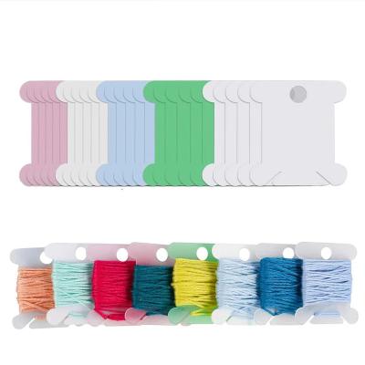 China Cross Stitch Bobbins Floss Set Floss Set Spool Card Embroidery Floss DIY Floss Stitch Holder Sewing Tools Plastic Organizer for sale