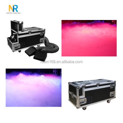 China Theme Park RUIEN 3000W Low Fog Machine Ground Fog Machine Water Based Double Tube Fog Machine for sale