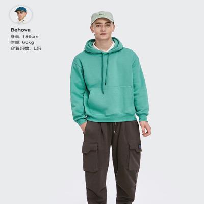 China high quality custom embroidered hoodie men's plain empty streetwear Anti-wrinkle 100% cotton thick oversized heavy embroidered hoodie for sale