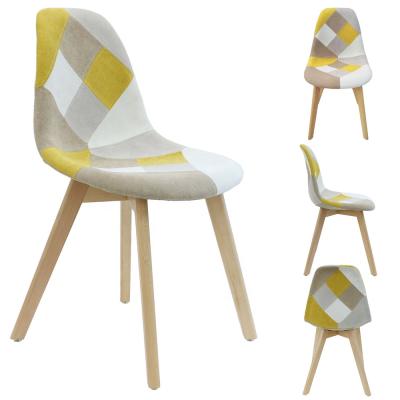 China Single Patchwork Living Room Office Restaurant Patchwork Scandinavia Dining Chair for sale