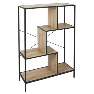 China Dismantled Home Decoration Living Room Storage MDF Metal Shelf Middle Size for sale