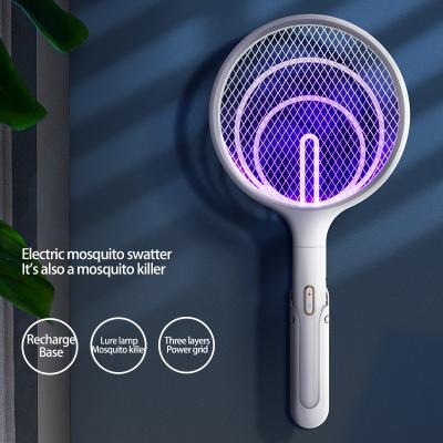 China Viable 2 in 1 Large Electric Mosquito Racket Bug Zapper Mosquito Killer Lamp Fly Killer Insect Racket for sale