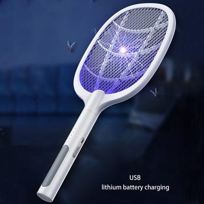 China Viable 2 In 1 Rechargeable Electric Mosquito Swatter Racket Mosquito Killer Lamp for sale