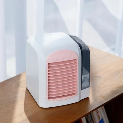 China Portable Hotel Mini Desk Water Cooler Air Conditioner Paste Fan for sale