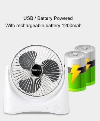 China Hotel USB Rechargeable Power Battery Degree Adjustment Desk Small Mini Fan Large for sale