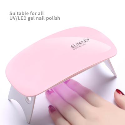 China For commercial & Home Use Flexiable UV Lamp UV Lamp Nail Set Mini Sun UV Pink Portable USB Interface With Gel Led Nail Lamp for sale