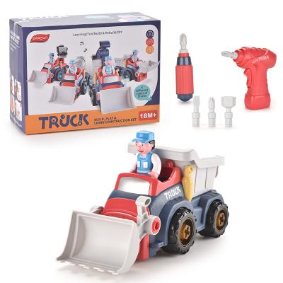 China Educational Kid Toys 2022 Hot Selling Toy Vehicle DIY Assembled Lorry Smart Busting Truck Take Apart Engineering for sale