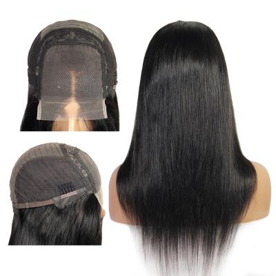 China Virgin Human Hair Straight Pre Plucked Transparent Brazillian Hair 4x4 5x5 Lace Closure Silky Straight Glueless Curly Deep Wave Wig Body Wave Virgin Wig for sale