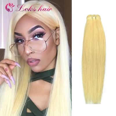 China Straight Hair 613 Blonde Virgin Hair, Straight Blonde Hair Bundles With Lace Closure, Blonde Hair Free Sample Hair Bundles for sale