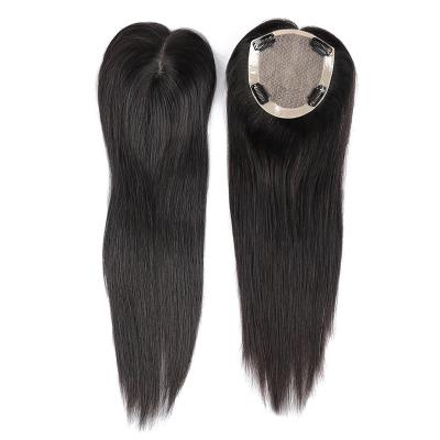 China Wholesale mujer hair white women thin black straight curly hand tied finest european silk base remy hair toppers for women for sale